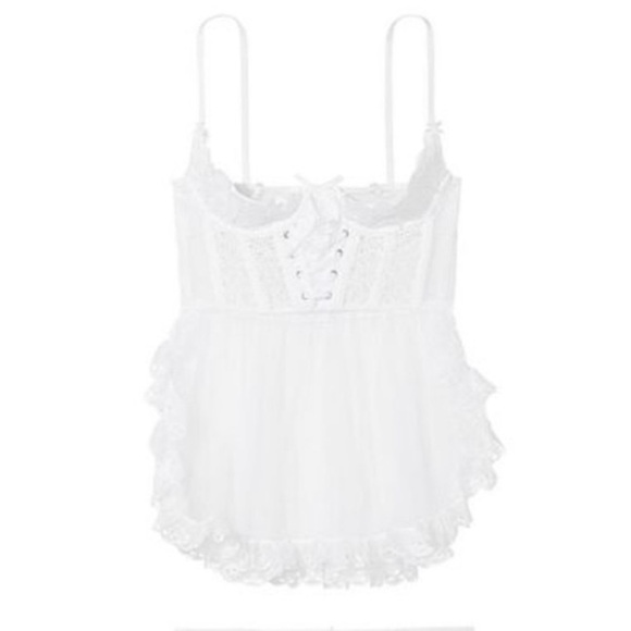 Victoria's Secret Other - New! Victoria's Secret Lace Mesh Eyelet Ruffle Babydoll Lingerie 22888